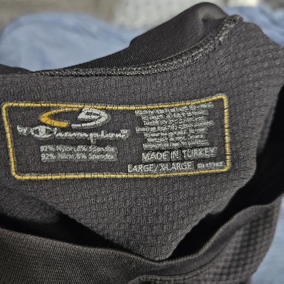 CHAMPION Long Sleeve Black Hybrid Activewear Pullover T-Shirt  Size L/XL - Picture 6 of 9